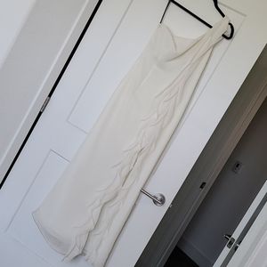 Vera want white evening gown